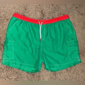 Boden Mens Green Swim Trunks‎ XXL